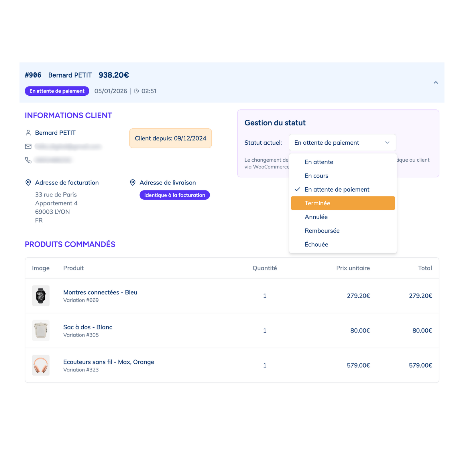 Traiter les commande woocommerce depuis flowdify